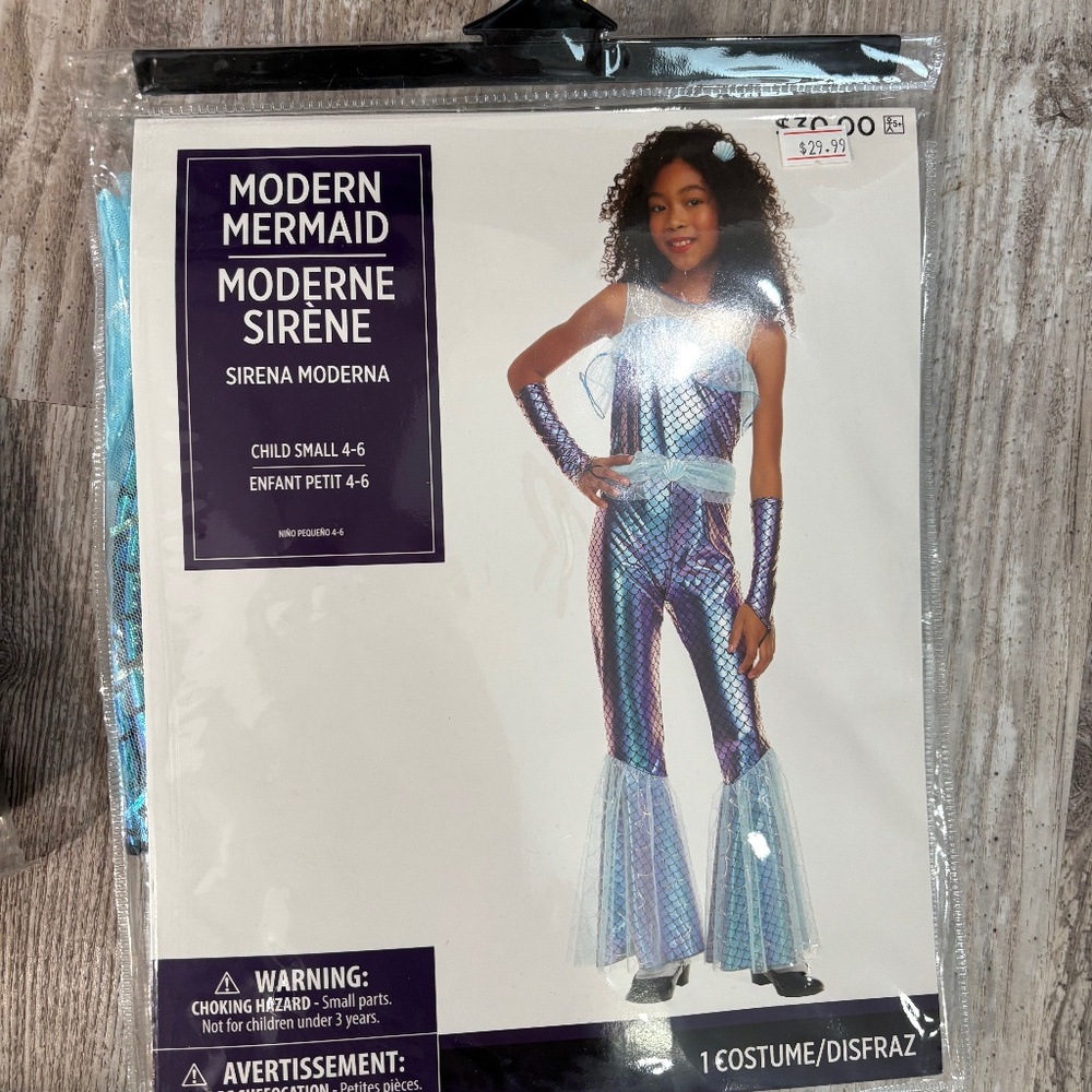Mermaid Romper Costume Size S4-6